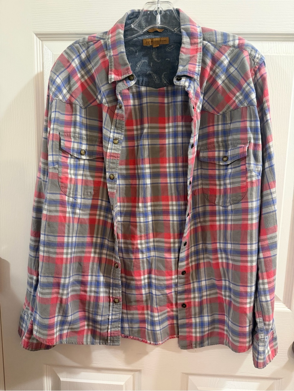 Jach’s Girlfriend Plaid Western Snap Shirt